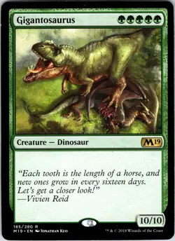 Gigantosaurus 185 Rare Core Set 2019 Magic: The Gathering Moderately Played - Image 1
