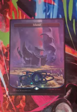 Island (487) (Borderless) (Galaxy Foil) Unfinity Foil - Image 1