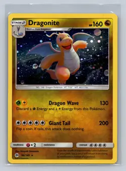 Dragonite 96/149 Cosmos Holo Holo Rare SM Base Set Pokemon Holo Near Mint - Image 1