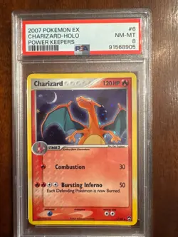 Pokemon TCG Charizard EX Power Keepers 6 Holo Holo Rare PSA 8 - Image 1