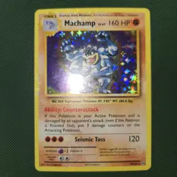 HEAVY HOLO BLEED ERROR Machamp 59/108 XY Evolutions Nintendo Pokemon Card - Image 1