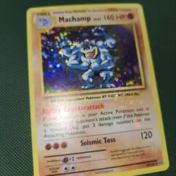 HEAVY HOLO BLEED ERROR Machamp 59/108 XY Evolutions Nintendo Pokemon Card - Image 2
