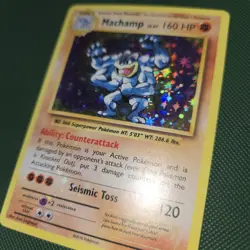 HEAVY HOLO BLEED ERROR Machamp 59/108 XY Evolutions Nintendo Pokemon Card - Image 3