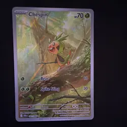 Pokemon TCG Chespin 087/086 Crimson Invasion Holo EN 70 HP Basic Grass 2020 - Image 1
