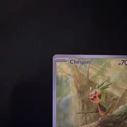 Pokemon TCG Chespin 087/086 Crimson Invasion Holo EN 70 HP Basic Grass 2020 - Image 2