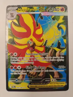 Pokemon Mega Pyroar ex 99/86 Full Art Double Ultra Rare Chaos Rising ME04 Fast S - Image 1