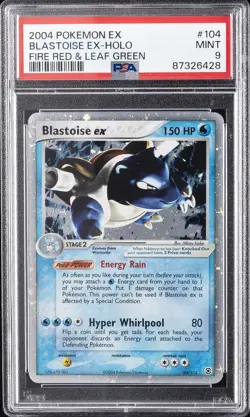 2004 POKEMON EX FIRE RED & LEAF GREEN #104 BLASTOISE EX-HOLO PSA 9 - Image 1