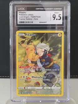 Pokemon 2022 Pikachu Lost Origin TG05/TG30 Trainer Gallery Holo CGC Mint + 9.5 - Image 1