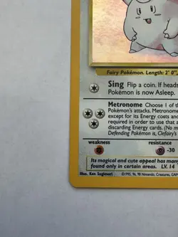 Wizards of the Coast Clefairy 6/130 Base Set 2 2000 Unlimited Holo Rare 40 HP - Image 3