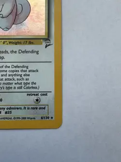 Wizards of the Coast Clefairy 6/130 Base Set 2 2000 Unlimited Holo Rare 40 HP - Image 4