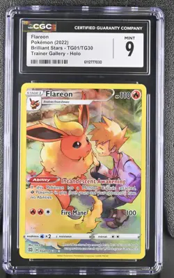 CGC 9 - Flareon #TG01 Pokemon Brilliant Stars - Image 1