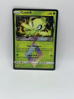 Celebi Prism Star 19/214 Prism Star Pokemon Lost Thunder LP/MP see Pics - Image 1