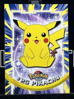 Pikachu #25 1999 Pokemon TV Animation Edition Blue Logo Topps Non Holo - Image 3