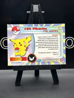 Pikachu #25 1999 Pokemon TV Animation Edition Blue Logo Topps Non Holo - Image 5