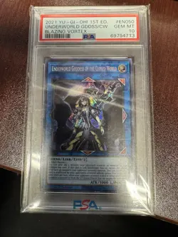 PSA 10 Yugioh! Underworld Goddess Of The Closed World BLVO-EN020 Blazing Vortex - Image 1