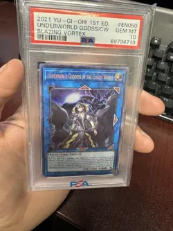 PSA 10 Yugioh! Underworld Goddess Of The Closed World BLVO-EN020 Blazing Vortex - Image 2