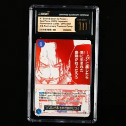 CGC 10 PRISTINE 2025 One Piece 3rd Anni JPN If I Bowed Down to Power OP13-057 R - Image 1