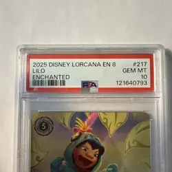 Disney Lorcana enchanted Lilo Causing An Uproar 217/204 PSA 10 - Image 2
