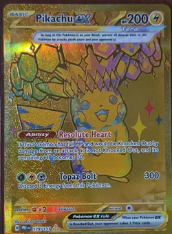 Pokemon TCG Pikachu EX Hyper Rare Card 179/131 Prismatic Evolutions NM Condition - Image 2
