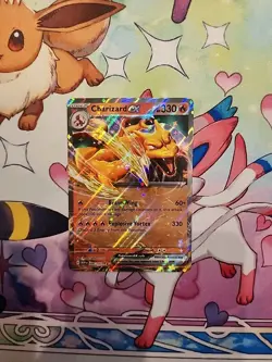 Pokemon TCG Charizard EX Scarlet & Violet Holo Double Rare Card 006/165 - Image 1