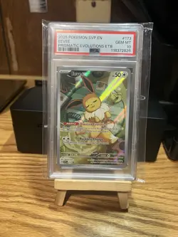 2025 POKEMON SVP EN-SV BLACK STAR PROMO #173 EEVEE PSA 10 - Image 1