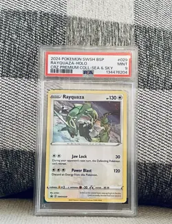Pokemon Card Rayquaza SWSH029 Premium Collection Sea & Sky PSA 9 WORLDWIDE SHIP - Image 1