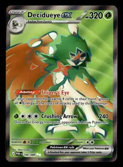 Decidueye ex 100/088 Ultra Rare Holo Perfect Order Pokemon Card - Image 2