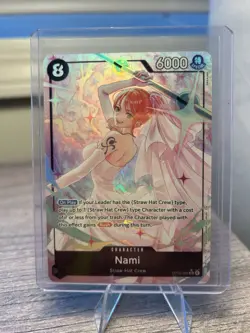 Bandai One Piece Card Game Nami OP15-008 SEC Alt Art Holo 8 Cost 6000 ENG - Image 3