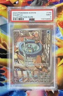 2024 POKEMON SCR EN-STELLAR CROWN ILLUSTRATION RARE 148 SQUIRTLE PSA 9 TCG SIR - Image 2