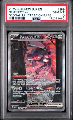 Pokemon Genesect ex Black Bolt Special Illustration Rare #169 PSA 10 Gem Mint - Image 1