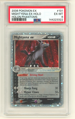 2006 Pokemon EX Holon Phantoms Mightyena EX-HOLO #101 PSA 6 - Image 1