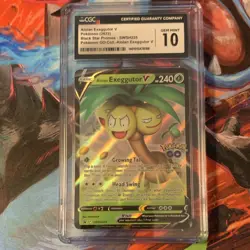 Pokemon Alolan Exeggutor V SWSH225 Pokemon GO Black Star Promo Foil CGC 10 - Image 1