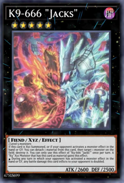 Yugioh K9 -66X "Jacks" DOOD-EN047 1st Edition Super Rare NM Presale - Image 1