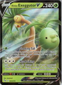 Alolan Exeggutor V #5/78 (Holo) (NM) Pokemon GO PGO Pokemon - Image 1