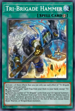 Yugioh Tri-Brigade Hammer DOOD-EN068 1st Edition Super Rare NM Presale - Image 1
