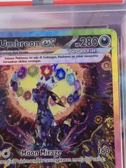 Pokemon TCG Indonesia Umbreon EX SAR SV8a 217/187 PSA 10 Gem Mint - Image 3