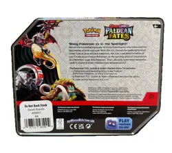Pokemon TCG Scarlet & Violet Paldean Fates Shiny Charizard ex Tin Sealed 5 Packs - Image 4