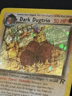 Vintage Pokemon Team Rocket Dark Dugtrio 6/82 Holo - Image 2