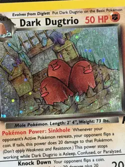 Vintage Pokemon Team Rocket Dark Dugtrio 6/82 Holo - Image 3