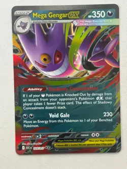 Mega Gengar ex 056/094 Double Rare Phantasmal Flames Pokemon Near Mint - Image 1