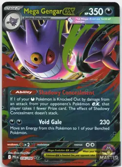 Mega Gengar ex 056/094 Double Rare Phantasmal Flames Pokemon Near Mint - Image 1