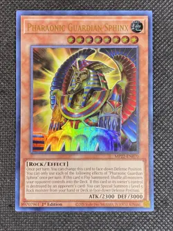 YuGiOh! - Pharaonic Gaurdian Sphinx MP22-EN070 Ultra Rare 1st Edition Near Mint - Image 1