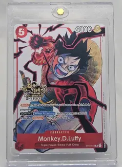 One Piece TCG: Monkey.D.Luffy ST01-012 (3rd Anniversary Promo) - Lightly Played - Image 1