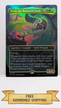 Teval, the Balanced Scale (Borderless) Commander: Tarkir: Dragonstorm Foil - Image 1