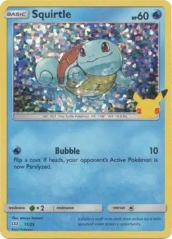 NM-Mint Squirtle - 17/25 - Holo - McDonald's 25th Anniversary Promo Pokemon McDo - Image 1