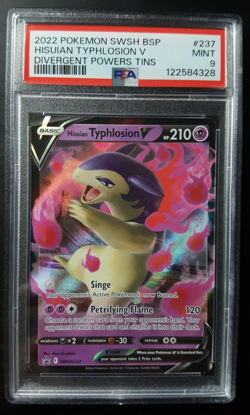 2022 POKEMON SWSH BSP PROMO #237 HISUIAN TYPHLOSION V PSA 9 MINT - Image 1