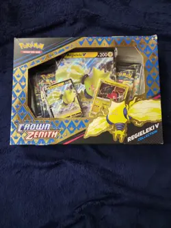 Pokemon TCG Crown Zenith Regieleki V Collection Box - Sealed - Brand New 820650851834 - Image 1