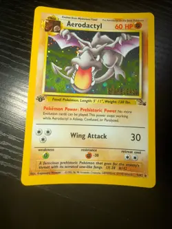 Pokemon TCG COSMOS Aerodactyl Prerelease Promo Holo Foil European - BIN! - Image 1