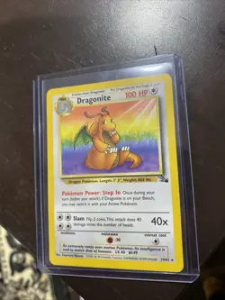 Dragonite 19/62 Fossil Rare Non Holo Pokemon TCG - Image 1