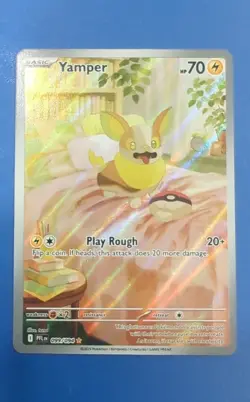 Pokemon- Yamper 099/094 IR Me02: Phantasmal Flames Holo - Illustration Rare - Image 1